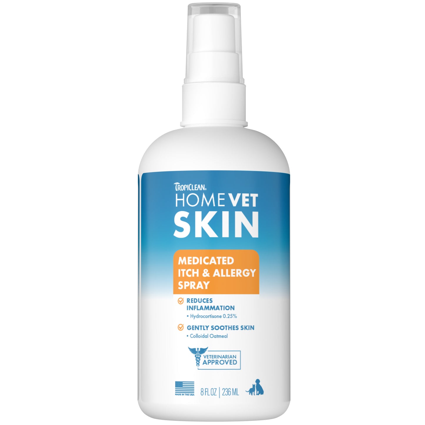 Tropiclean HomeVet Itch and Allergy Spray, 8oz