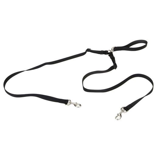 Coastal 2 Dog Walker Tangle-Free Adjustable Leash, Black, 5/8in x 4ft