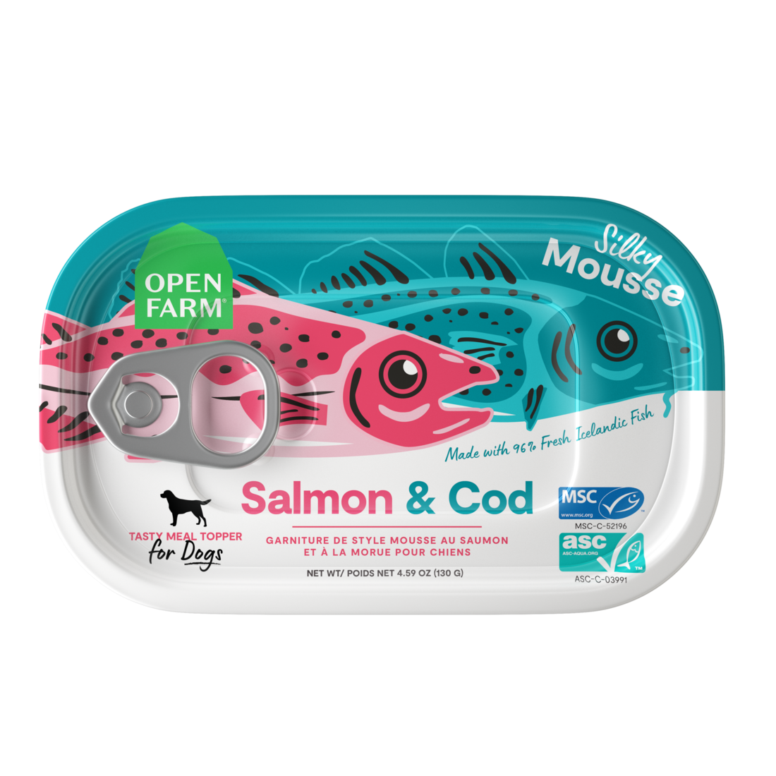 Open Farm Salmon & Cod Topper For Dogs 4.59oz Can