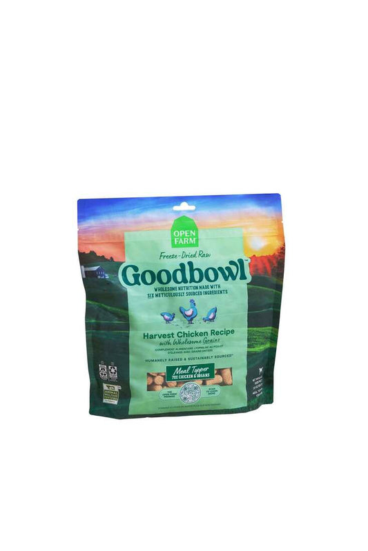 Open Farm Goodbowl Harvest Chicken Recipe Freeze Dried Raw Topper 8oz Bag