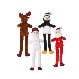 Spot Holiday Plaid Long Legs Plush Dog Toy Assorted 23in