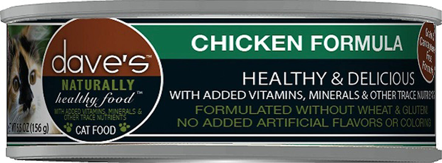 Dave’s Pet Food Naturally Healthy Grain Free Chicken Formula 5.5 oz