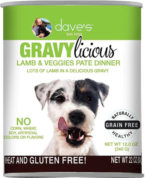 Dave's Cat's Dog Grain Free Gravylicious Lamb 12oz