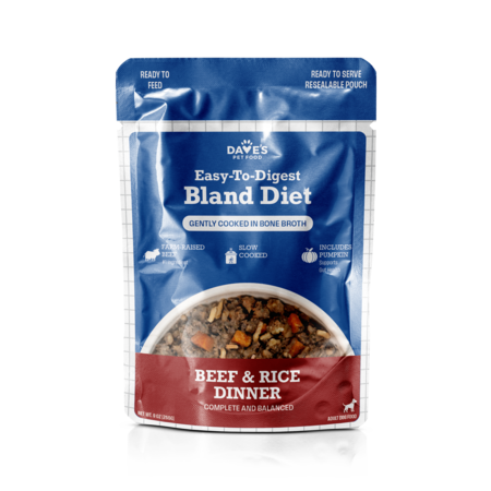 Dave's Dog Wet Homestyle Bland Beef & Rice Pouch 9 oz