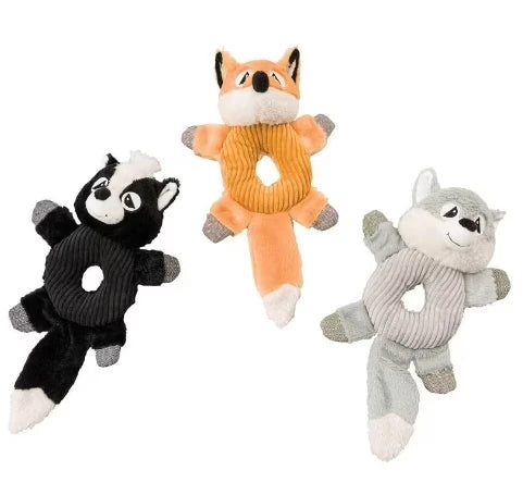 Spot Ethical Pet Plush Dog Toy Donut Crinkler Critters Assorted Single