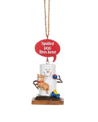 Ganz Holiday Spoiled Dog Lives Here Ornament