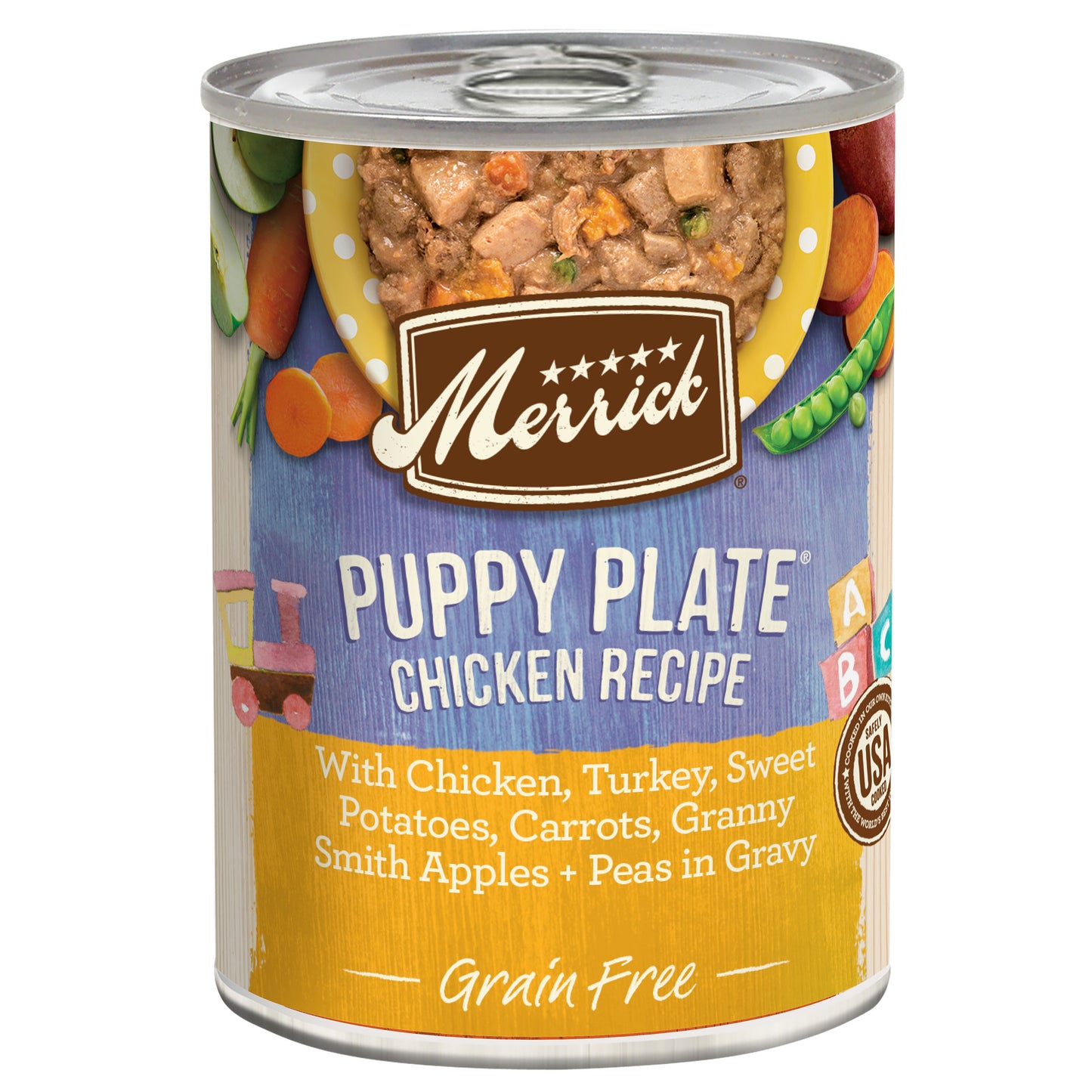 Merrick Grain Free Puppy Plate Wet Puppy Food, 12.7 oz.
