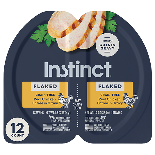 Instinct Split Cup Grain Free Flaked Chicken for Cats 2.6oz