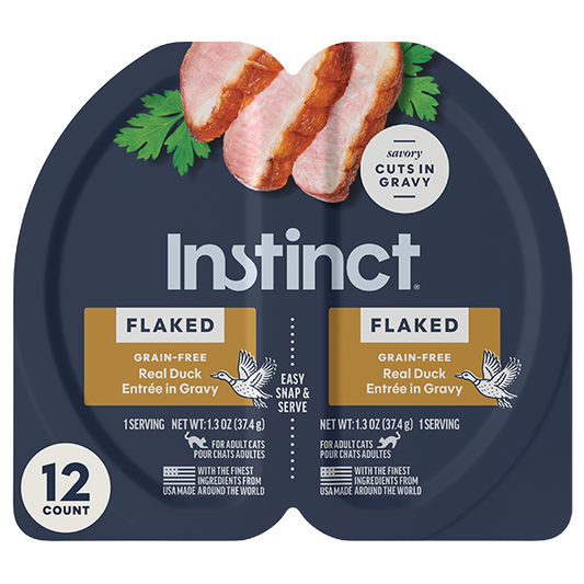 Instinct Split Cup Grain Free Flaked Duck for Cats 2.6oz