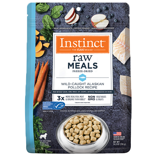 Instinct Freeze Dried Raw Meals for Dogs Pollock 14 oz