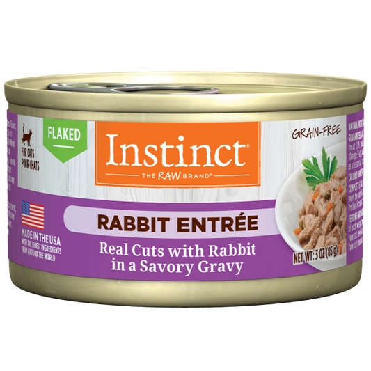 Nature's Variety Instinct Cat Flaked GF Rabbit Entree  3oz