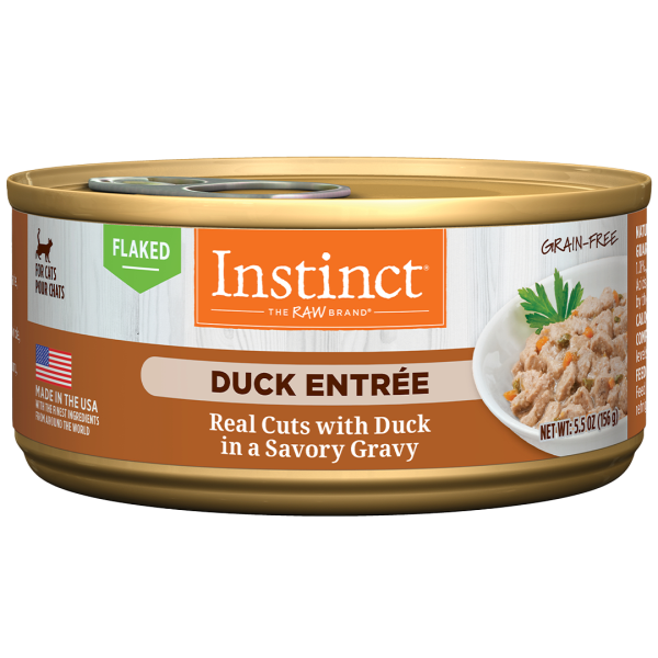 Nature's Variety Instinct Cat Flaked Grain Free, Duck Entrée, 5.5oz Can