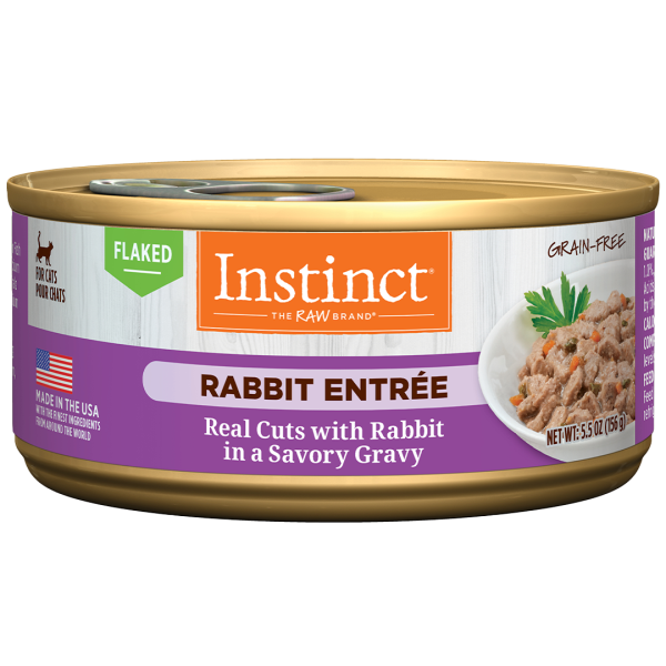 Nature's Variety Instinct Cat Flaked GF Rabbit Entrée 5.5oz