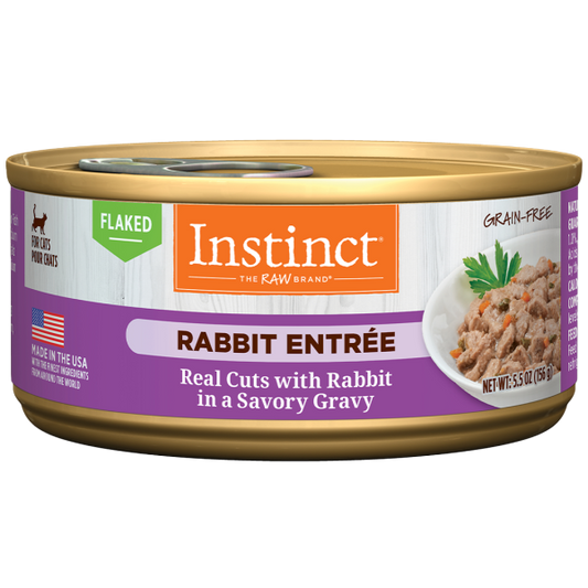 Nature's Variety Instinct Cat Flaked GF Rabbit Entrée 5.5oz