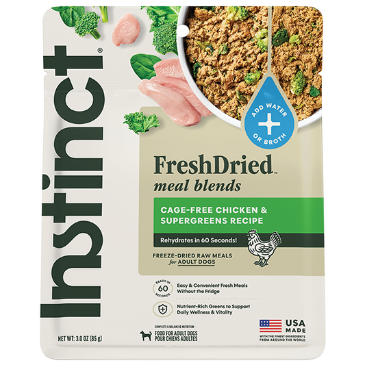 Instinct FreshDried Meal Blends for Dogs Chicken and SuperGreens 3oz