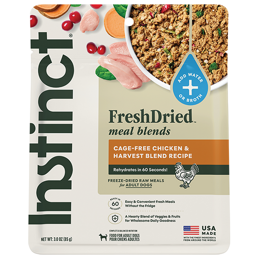 Instinct FreshDried Meal Blends for Dogs Chicken and Harvest 3oz