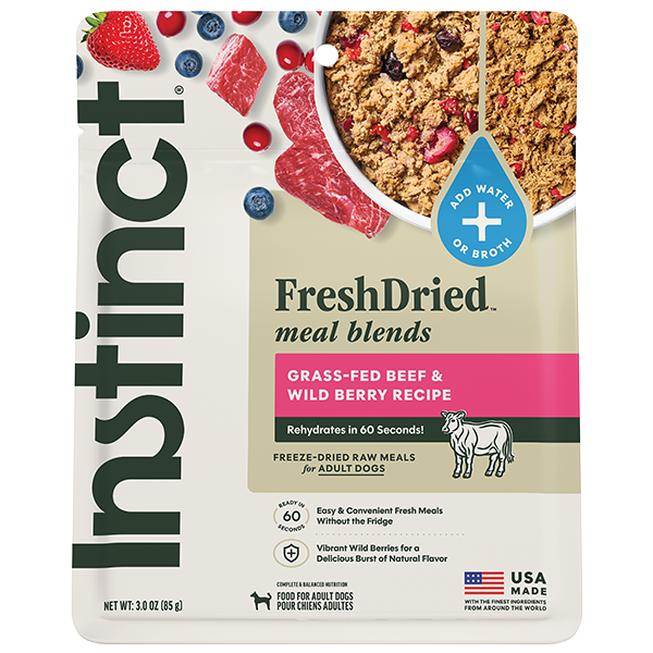 Instinct FreshDried Meal Blends for Dogs Beef and Wild Berries 3oz
