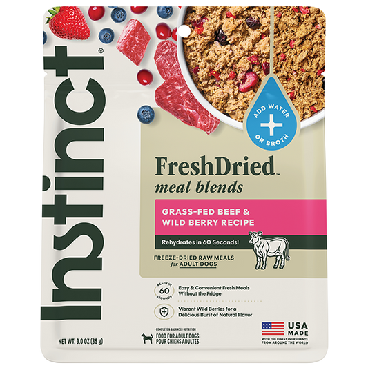 Instinct FreshDried Meal Blends for Dogs Beef and Wild Berries 3oz