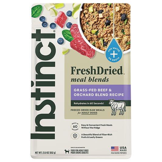 Instinct FreshDried Meal Blends for Dogs Beef and Orchard 23oz
