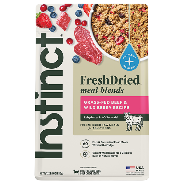 Instinct FreshDried Meal Blends for Dogs Beef and Wild Berries 23oz