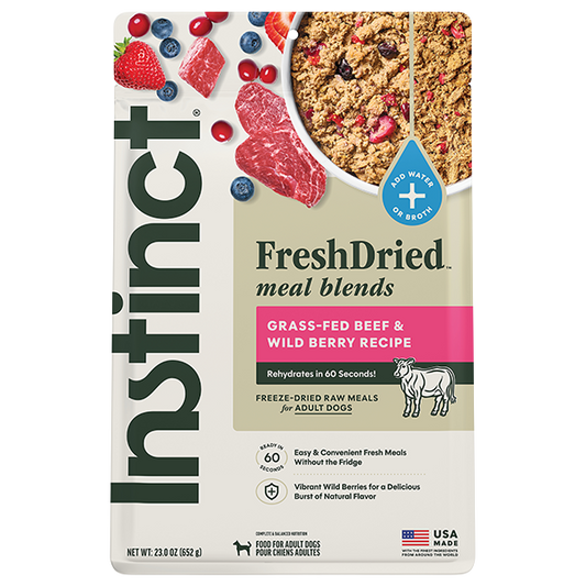 Instinct FreshDried Meal Blends for Dogs Beef and Wild Berries 23oz