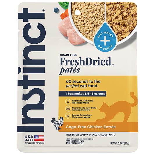 Instinct FreshDried Pates for Cats Chicken Entree 3oz