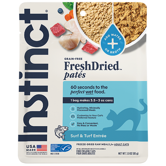 Instinct FreshDried Pates for Cats Surf and Turf Entree 3oz