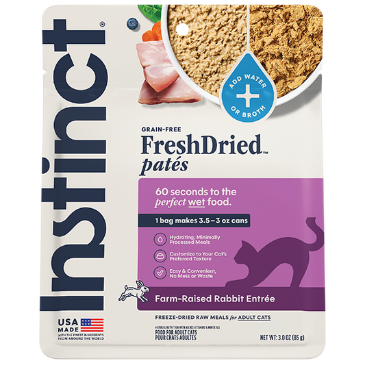 Instinct FreshDried Pates for Cats Rabbit Entree 3oz