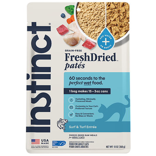 Instinct FreshDried Pates for Cats Surf and Turf Entree 13oz