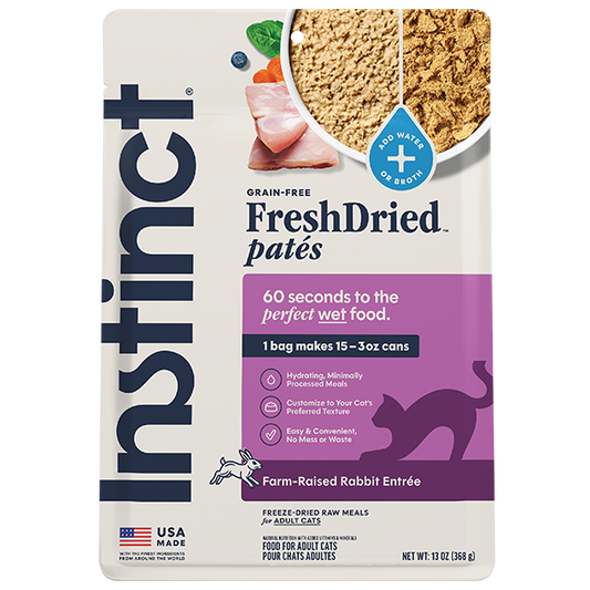 Instinct FreshDried Pates for Cats Rabbit Entree 13oz