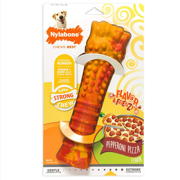 Nylabone Flavor Frenzy Strong Chew Dog Toy Pepperoni Pizza X-Large/Souper