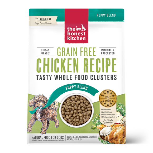 The Honest Kitchen Whole Food Clusters Puppy Grain Free Chicken Dry Dog Food 4lb