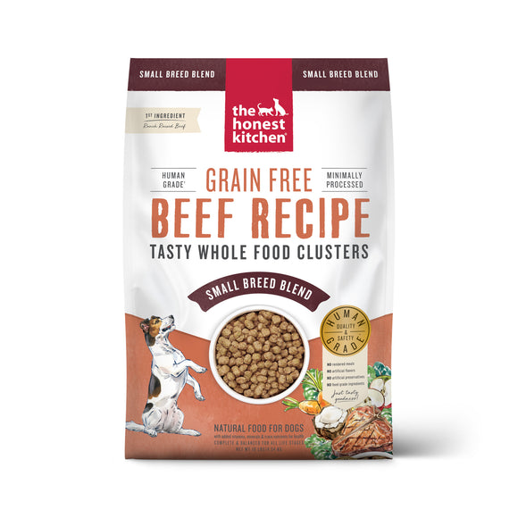The Honest Kitchen Whole Food Clusters Small Breed Grain Free Beef Dry Dog Food 10lb