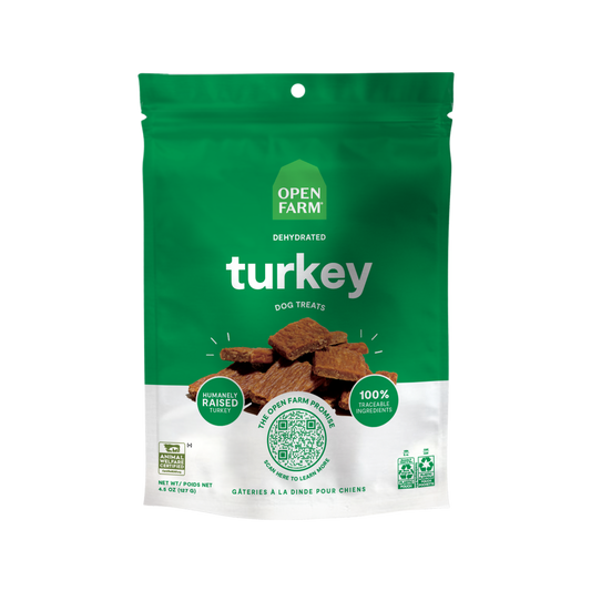 Open Farm Dehydrated Turkey Treats For Dogs 4.5oz Bag