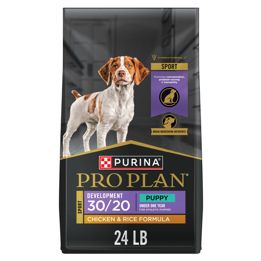 Purina Pro Plan Sport 30/20 Chicken and Rice Formula Dog Food for Puppies 24lb