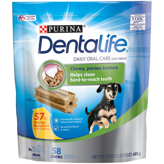 Purina DentaLife Made in USA Facilities Toy Breed Dog Dental Chews 58ct