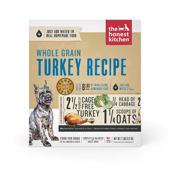 The Honest Kitchen Dehydrated Whole Grain Turkey Dog Food 2lb