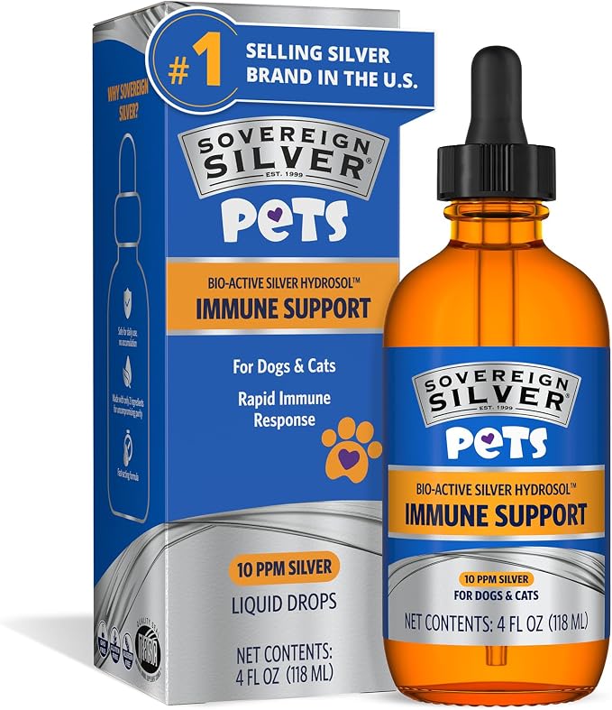 Sovereign Silver Bio-Active Silver Hydrosol Pet Drops 10ppm 4 oz