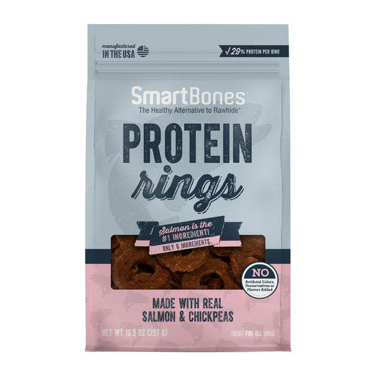 SmartBones Protein Rings With Real Salmon And Chickpeas, 10.5 OZ