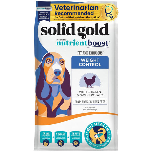 Solid Gold Fit and Fabulous Chicken Dry Dog Food for Weight Control 22 LB