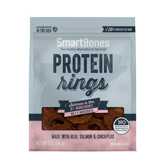 SmartBones Protein Rings With Real Salmon And Chickpeas, 5oz
