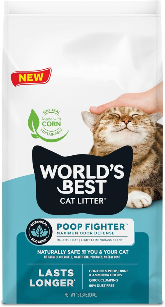 World's Best Cat Litter Poop Fighter 15lb