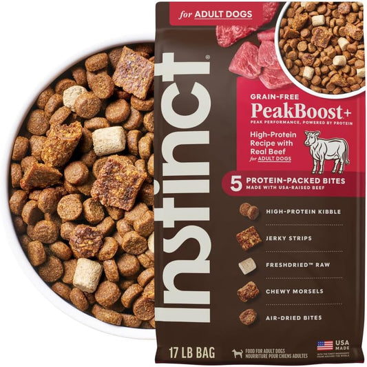 Instinct PeakBoost Grain Free Dog Food Beef 17lbs