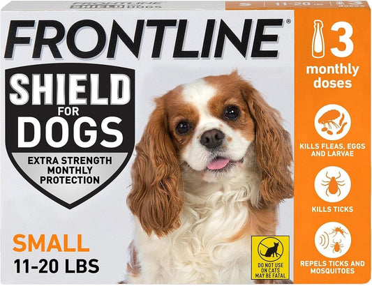 Frontline Shield Flea & Tick Treatment for Small Dogs 11-20 lbs. 3pk