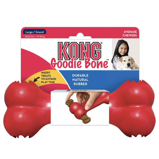 KONG Goodie Bone Rubber Red Dog Toy, Large