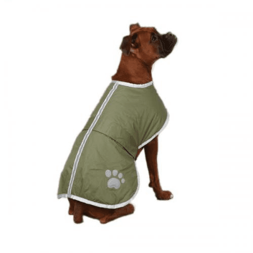 Petedge Zack & Zoey Noreaster Blanket Dog Coat Large Chive