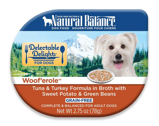 Natural Balance Pet Foods Delectable Delights Woof’erole in Broth Dog Food 2.75 oz