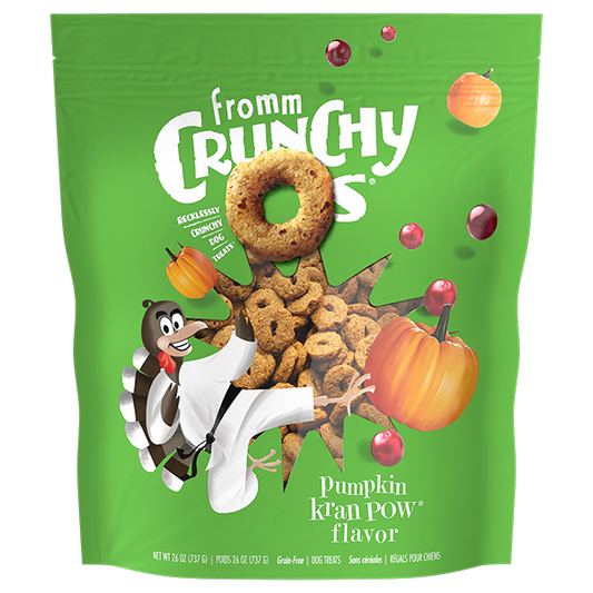 Fromm Dog Crunchy Os Grain Free Pumpkin Kran POW Treats 26 oz