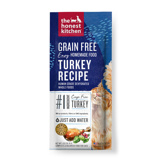 The Honest Kitchen Dehydrated Grain Free Turkey Cat Food 1oz