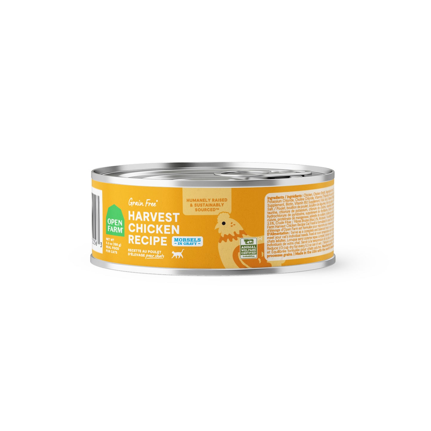 Open Farm Harvest Chicken Morsels in Gravy for Cats 5.3 oz